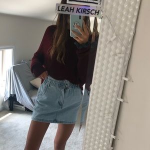 rlly cute red maroon crop sweater